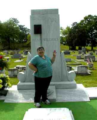 Mom at Hank Williams Memorial